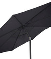 Parasol m/krank og tilt sort Ø300 x H247 cm - Sunlife